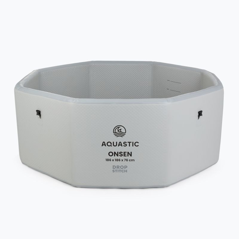Pripučiamas baseinas AQUASTIC ONSEN drop stitch 1400 l 186 cm pilkas 3