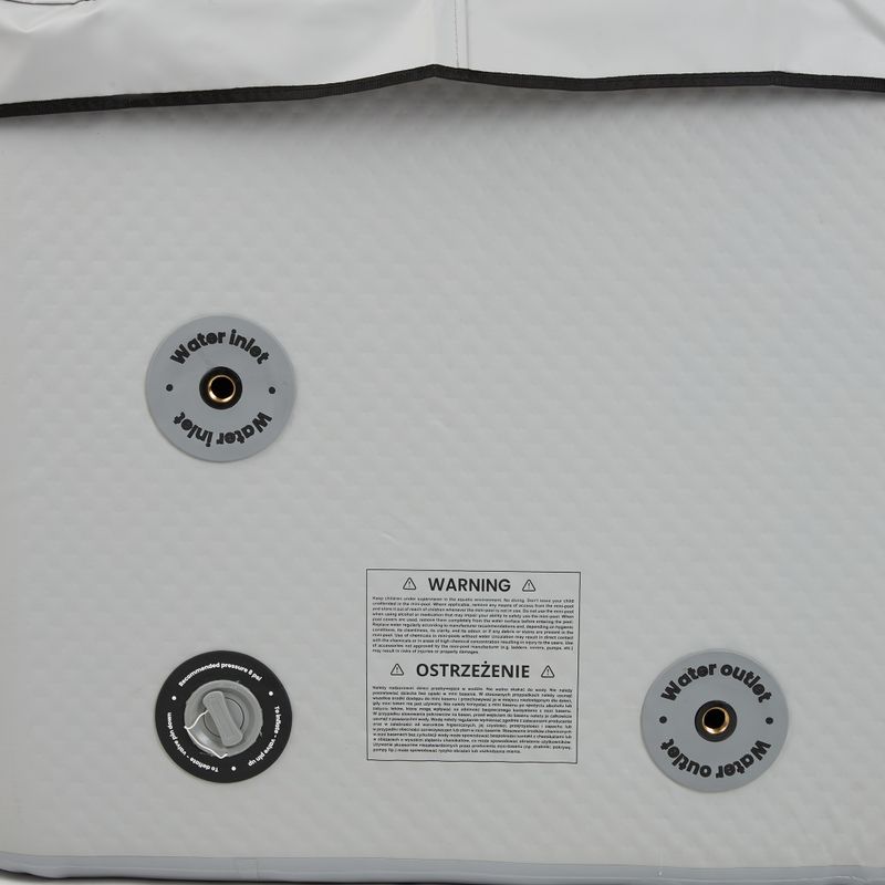 Pripučiamas baseinas AQUASTIC ONSEN drop stitch 1400 l 186 cm pilkas 8