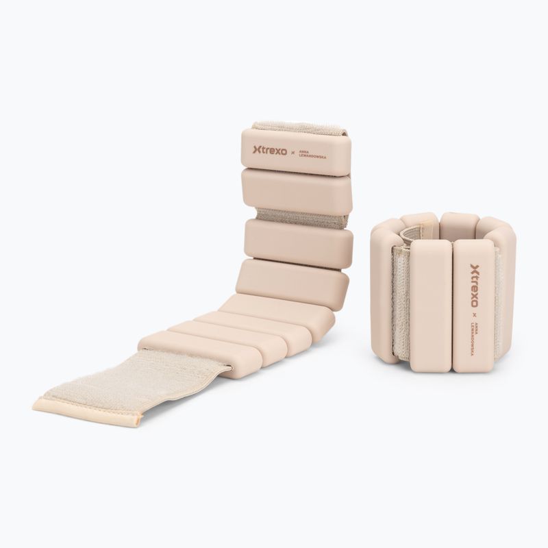 Sunkūs diržai kulkšnių ir riešų žastams XTREXO x Anna Lewandowska Bangles 205 Beige 3
