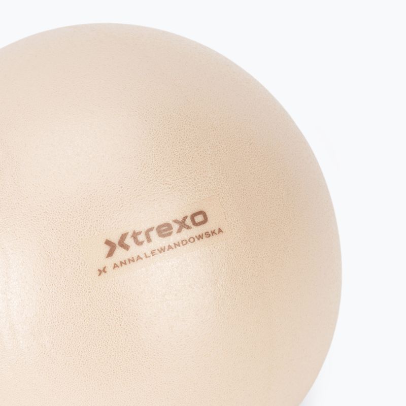 Mažo gimnastikos kamuolys XTREXO x Anna Lewandowska ball 20cm Beige 4
