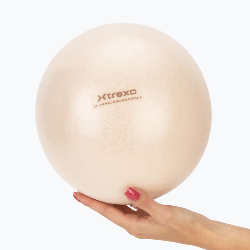 Mažo gimnastikos kamuolys XTREXO x Anna Lewandowska ball 20cm Beige 5