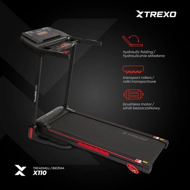 Elektrinis bėgimo takelis TREXO X110 juodas 11