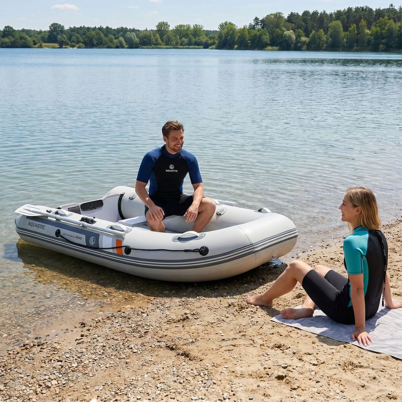 4 vietų pontonas AQUASTIC DS Hybrid pilkas 14