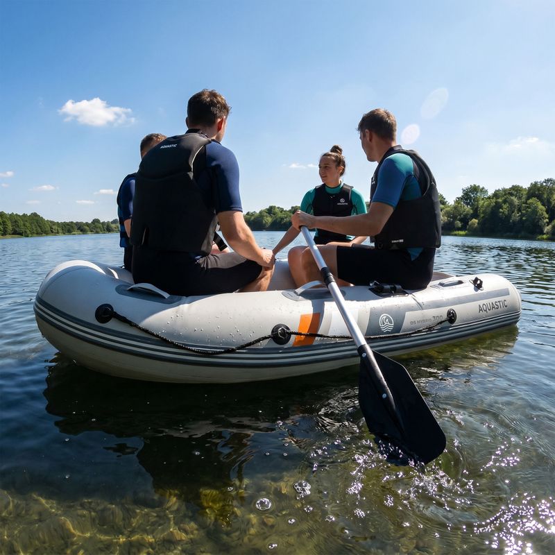 4 vietų pontonas AQUASTIC DS Hybrid pilkas 15