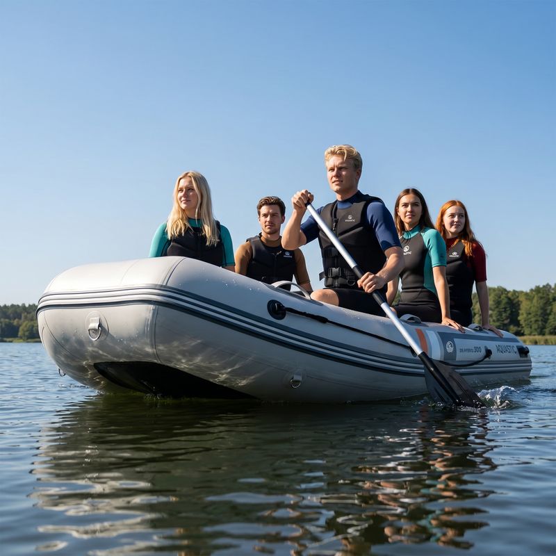 5 vietų pontonas AQUASTIC DS Hybrid pilkas 12