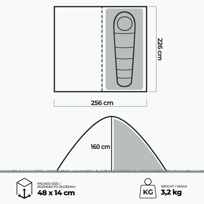 Vienvietė dviračio palapinė KADVA BIKEdome žalia 21