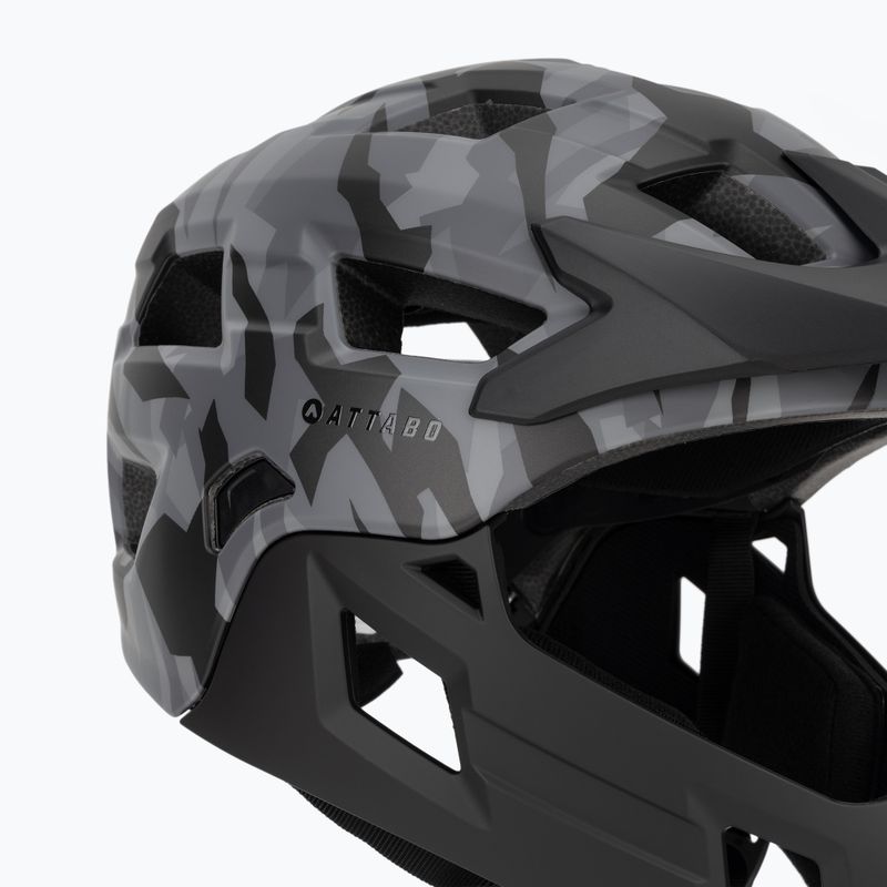 Vaikiškas dviračių šalmas ATTABO Predator full face gray 7