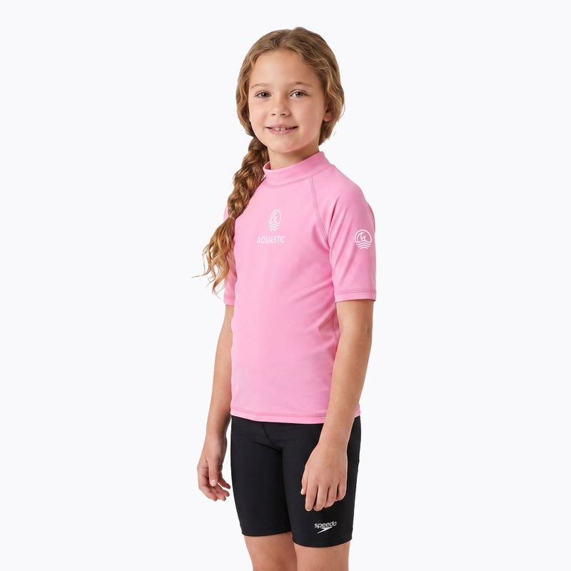Vaikiški marškinėliai AQUASTIC Rimos UV 50+ UPF pink 3