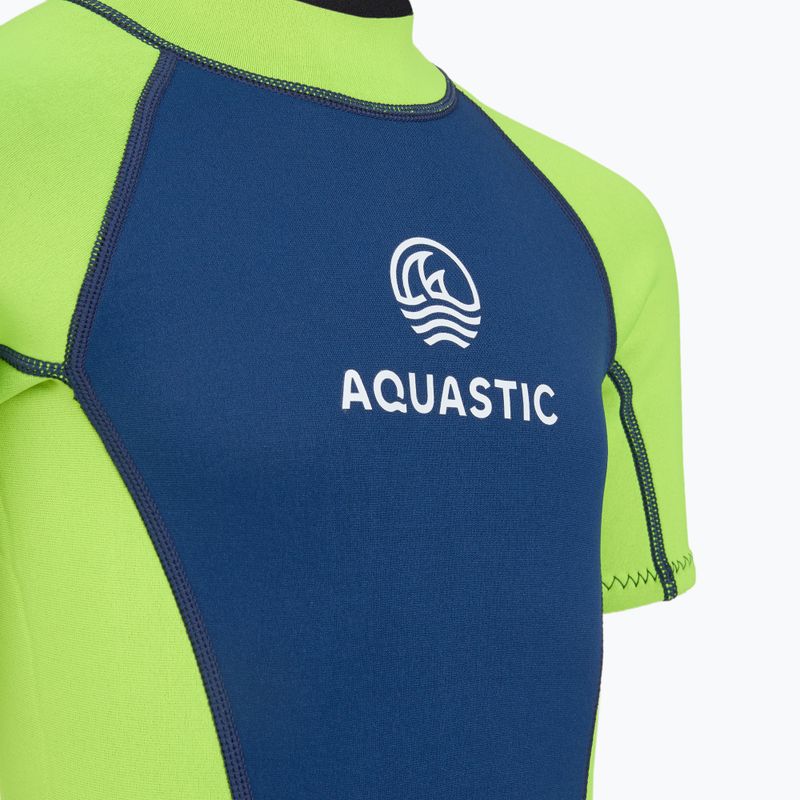 Vaikiška plaukimo hidrokostiumas AQUASTIC Wavey Jrb 2 mm žalia/tamsiai mėlyna 5