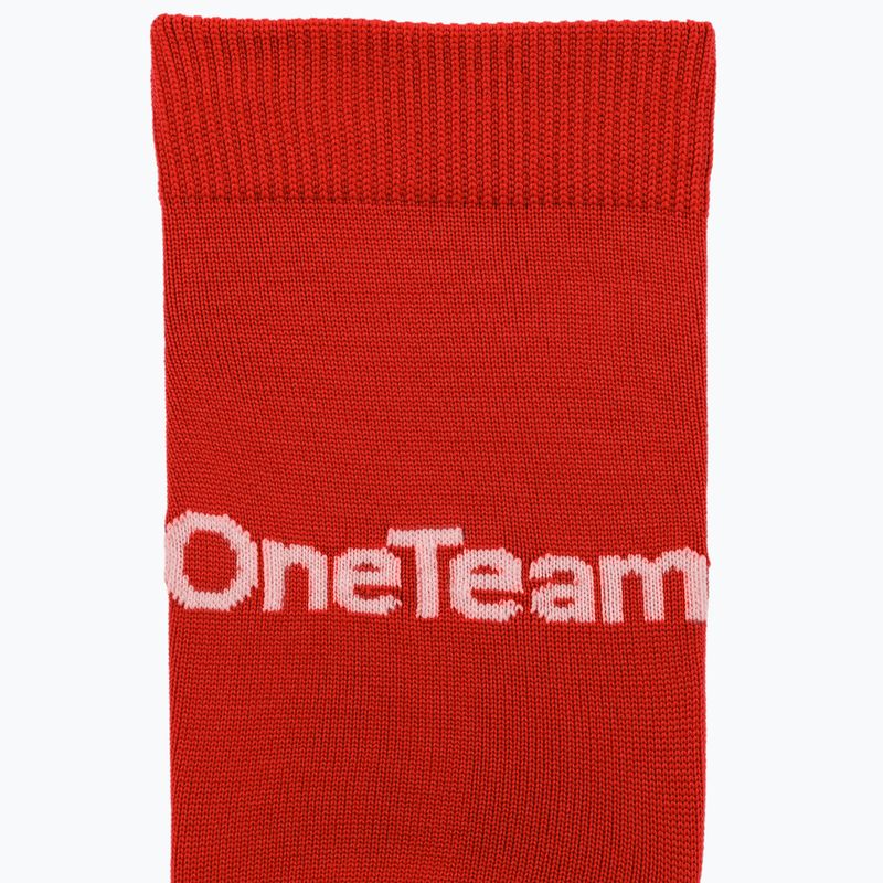 Futbolo kojinės OneTeam Precision football socks set 2-pack red 3
