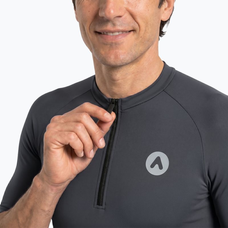 Vyriški dviračių marškinėliai ATTABO TEVRA trumpas užtrauktukas juodi 3