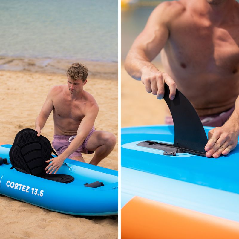 Pripučiama dvivietė baidarė AQUASTIC Cortez 13'5" 410 cm mėlyna 20