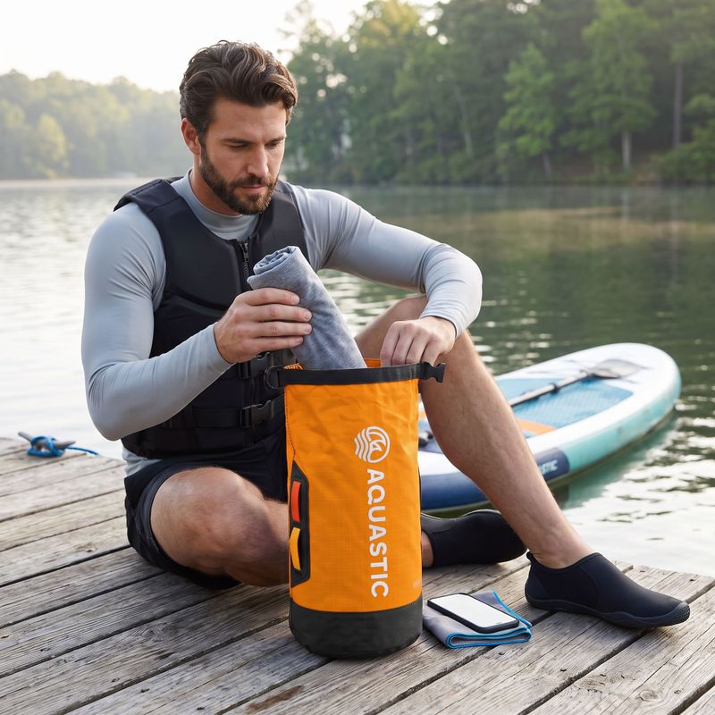 Neperšlampamas maišas AQUASTIC Dry Bag 8 l Nylon/TPU orange 3