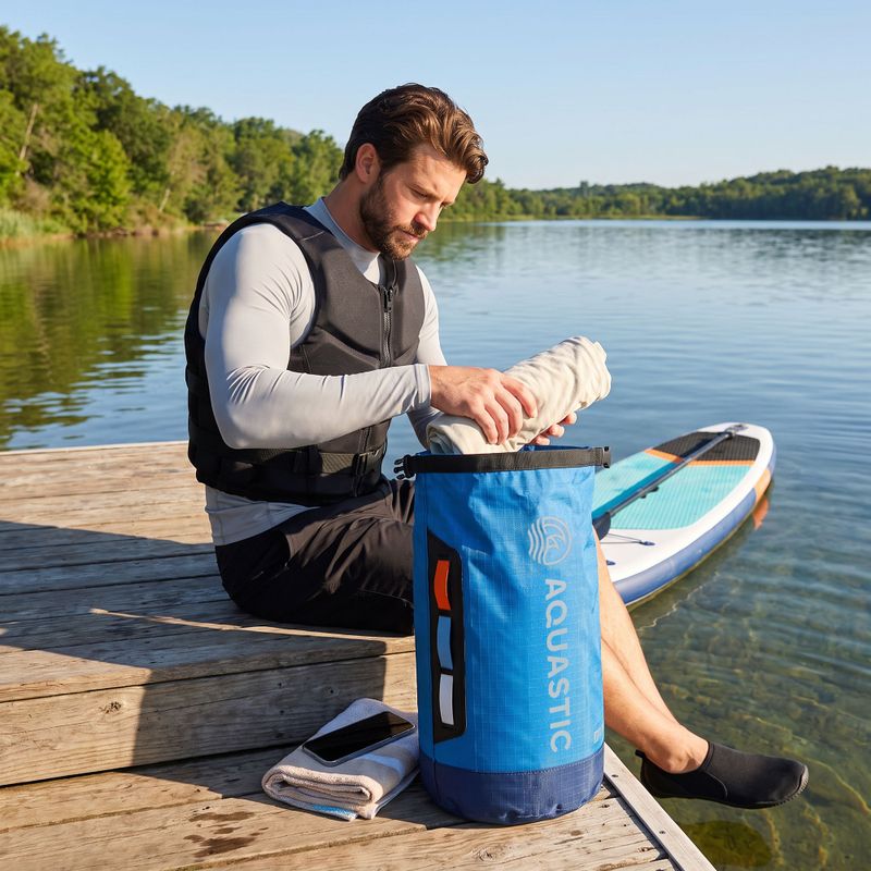 Neperšlampamas maišas AQUASTIC Dry Bag 13 l Nylon/TPU blue 4