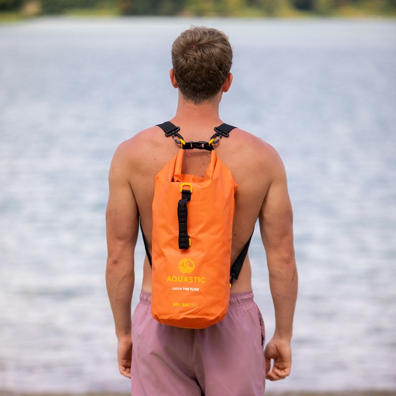 Vandeniui atsparus maišas AQUASTIC Dry Bag 20 l oranžinis 10
