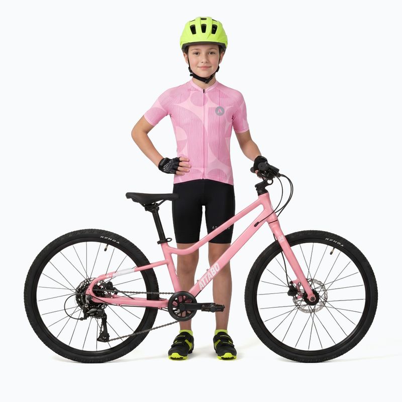 Vaikiški dviratininko marškinėliai ATTABO Vites WMNS pink 5