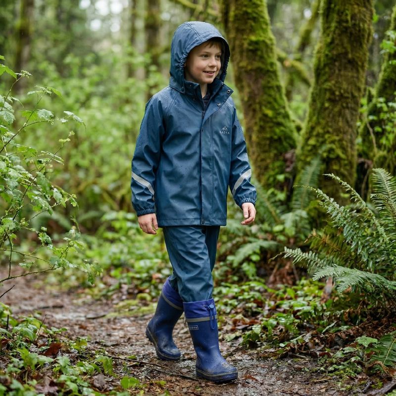 Vaikiški guminiai batai KADVA PuddleProof JR su atšvaitiniais elementais mėlyni 3