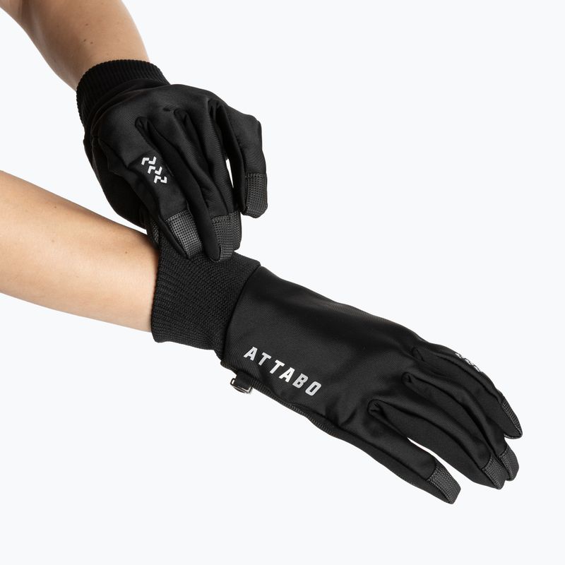 Dviračių pirštinės ATTABO LOREEF GLOVES windpfoor, su pašiltinimu black 2