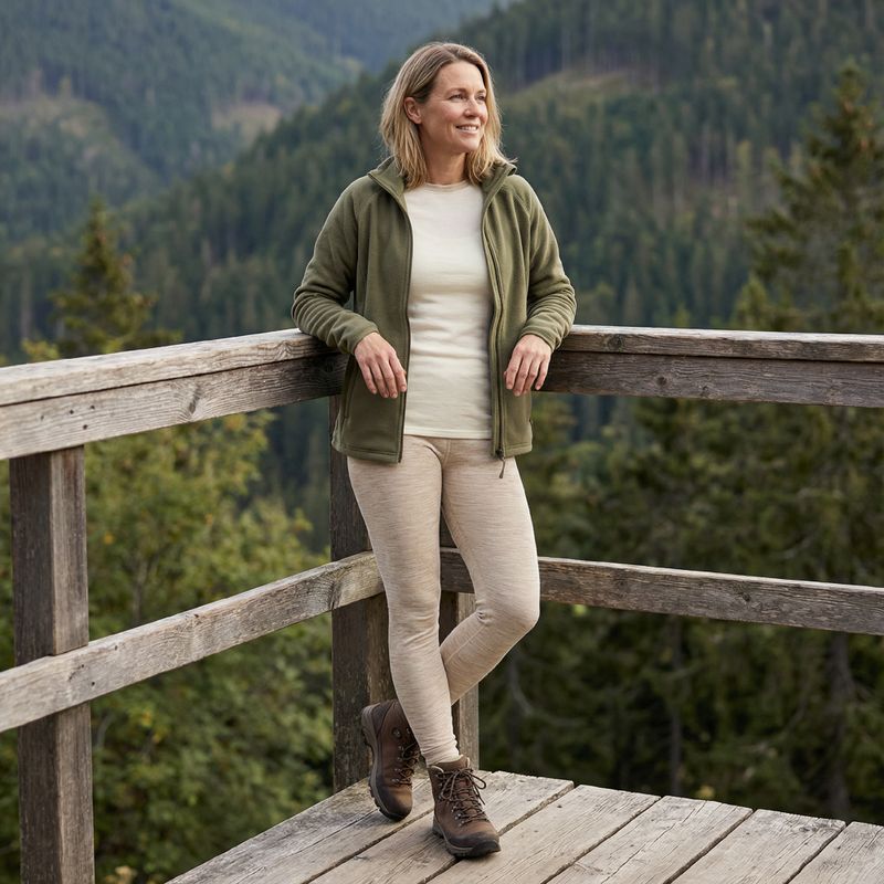 Termo apatinių rinkinys WOOLCANO Merino SET0980 beige 8