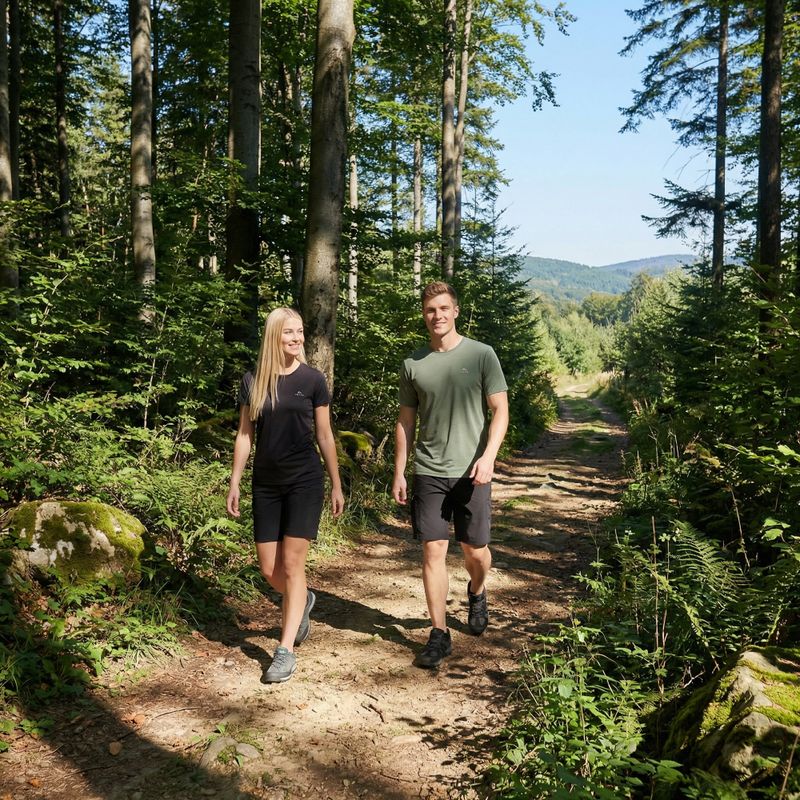 Vyriški žygio marškinėliai KADVA TrailCore kvėpuojantys žalia 5