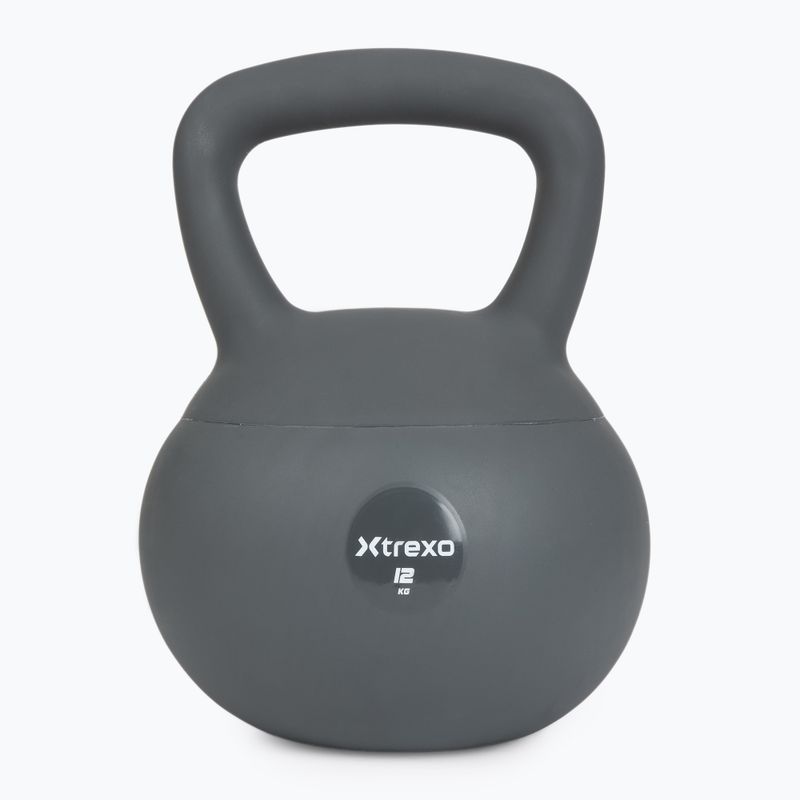 Kettlebell SOFT XTREXO 12 kg pilkas