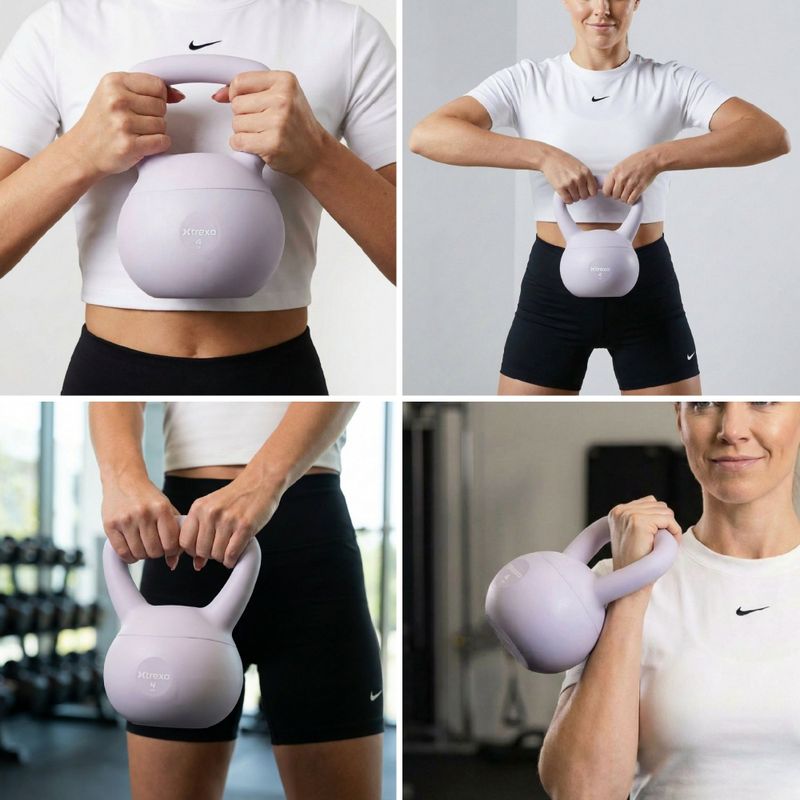 Minkštas kettlebell XTREXO 4 kg purple 6