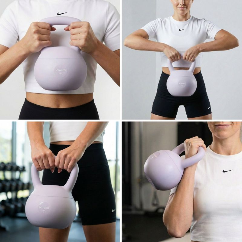 Kettlebell SOFT XTREXO 10 kg violetinė 6