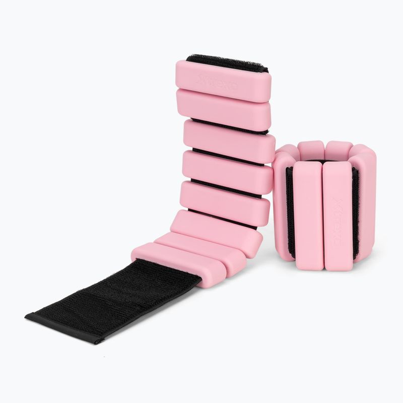 Sunkūs diržai kulkšnių ir riešų žastams  XTREXO SCULPT 2 x 1 kg pink 3