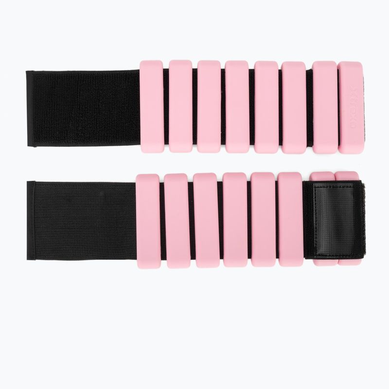 Sunkūs diržai kulkšnių ir riešų žastams  XTREXO SCULPT 2 x 1 kg pink 4