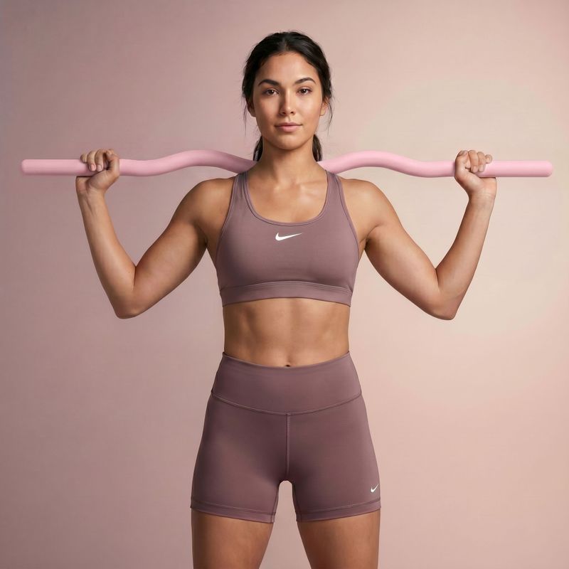 Lenkta štanga XTREXO SCULPT 110 cm rožinė 4
