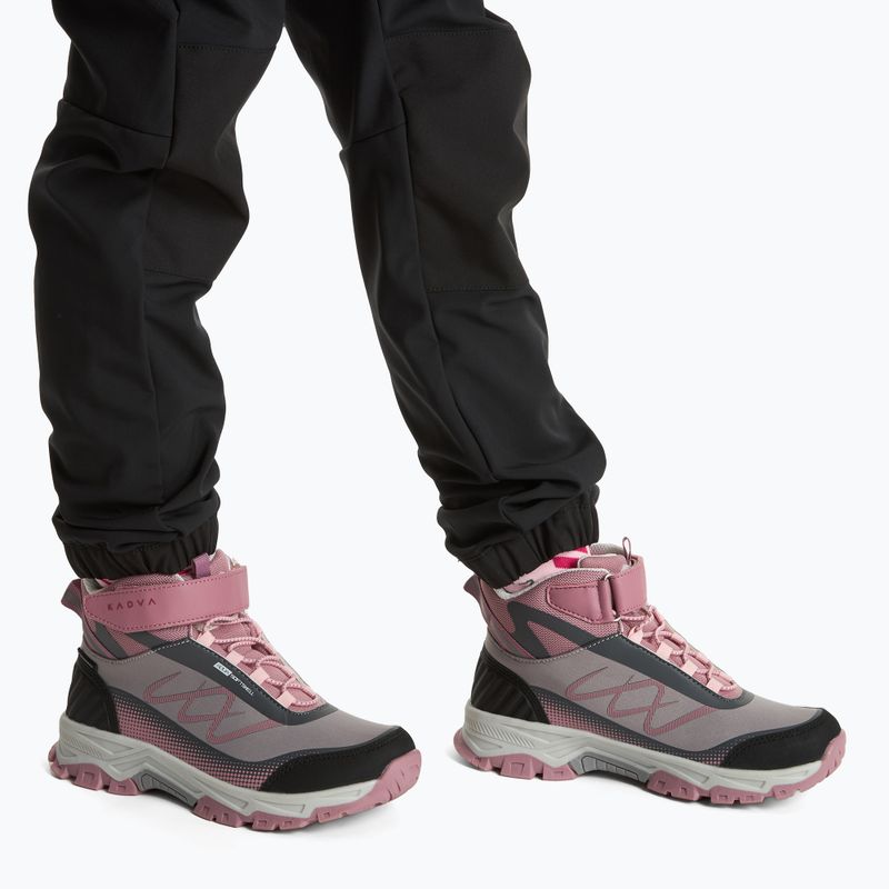 Vaikiški žygio batai KADVA Rocky Trail Mid WaterProof Softshell pilki 2
