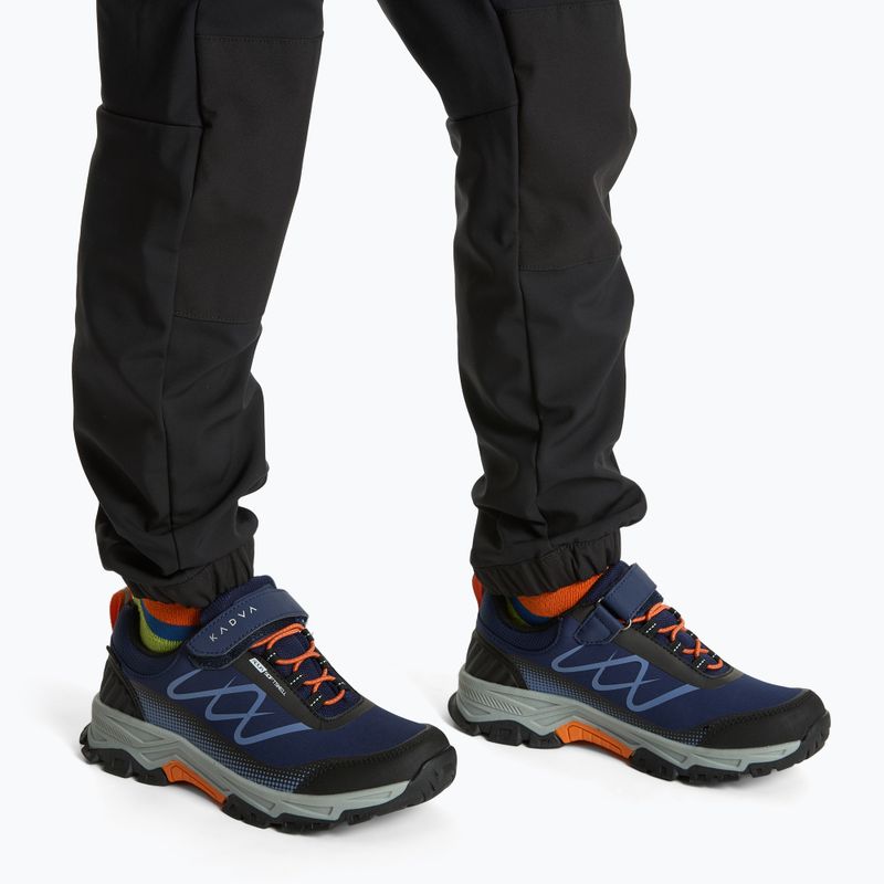 Vaikiški žygio batai KADVA Rocky Trail Low WaterProof Softshell tamsiai mėlyni 2
