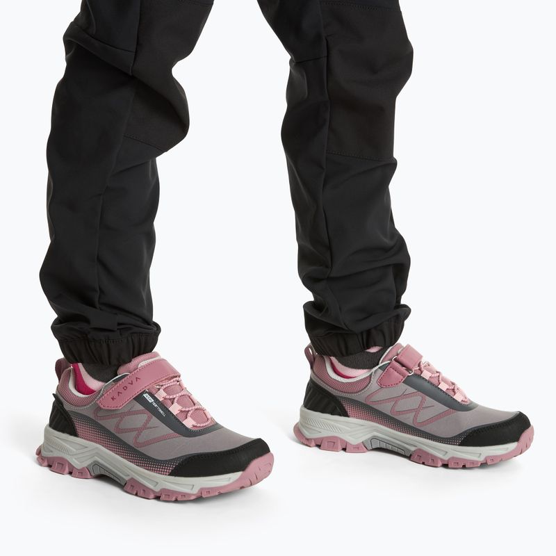 Vaikiški žygio batai KADVA Rocky Trail Low WaterProof Softshell pilki 2