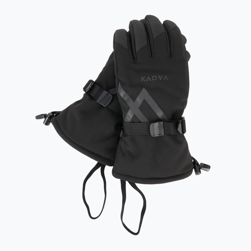 Vyriškos slidinėjimo pirštinės KADVA Mountain Flow 3M Thinsulate juodos spalvos 8
