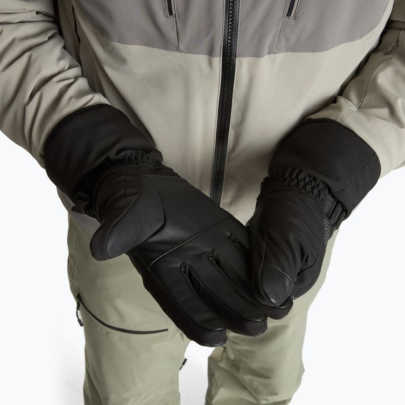 Slidinėjimo pirštinės KADVA Mountain Flow Pro oda 3M Thinsulate juoda 2