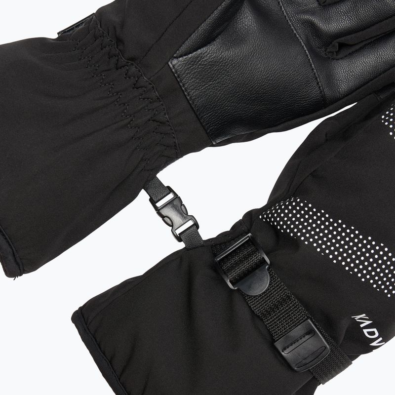 Slidinėjimo pirštinės KADVA Mountain Flow Pro oda 3M Thinsulate black 8