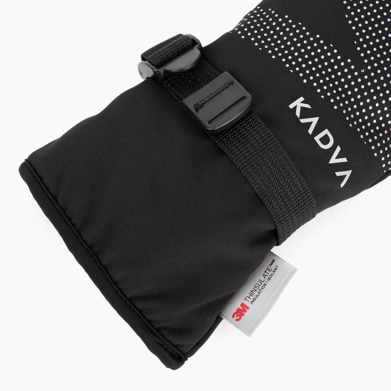 Moteriškos slidinėjimo pirštinės KADVA Mountain Flow Pro oda 3M Thinsulate juoda 5
