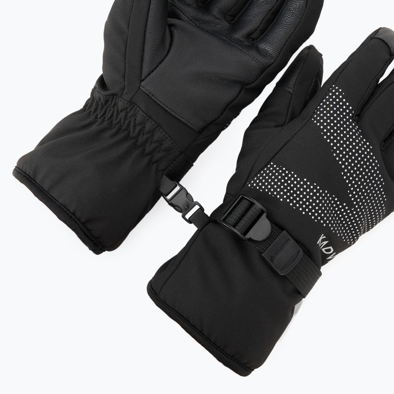 Moteriškos slidinėjimo pirštinės KADVA Mountain Flow Pro oda 3M Thinsulate juoda 6