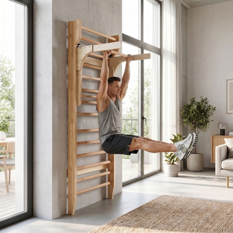 Gimnastikos sienelė su skersiniu XTREXO LW100 wooden 11