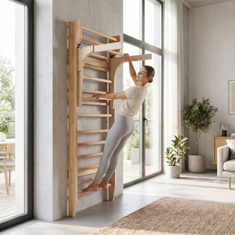 Gimnastikos sienelė su skersiniu XTREXO LW100 wooden 12