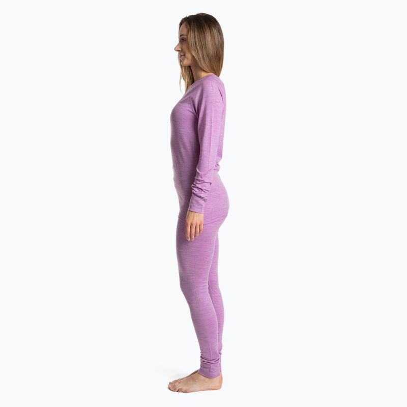 Moteriškų termoaktyvių apatinių komplektas WOOLCANO Merino SET0543 violetinis 2