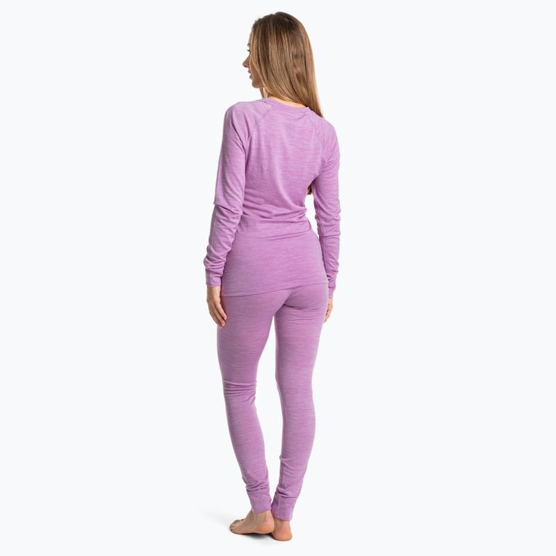 Moteriškų termoaktyvių apatinių komplektas WOOLCANO Merino SET0543 violetinis 3
