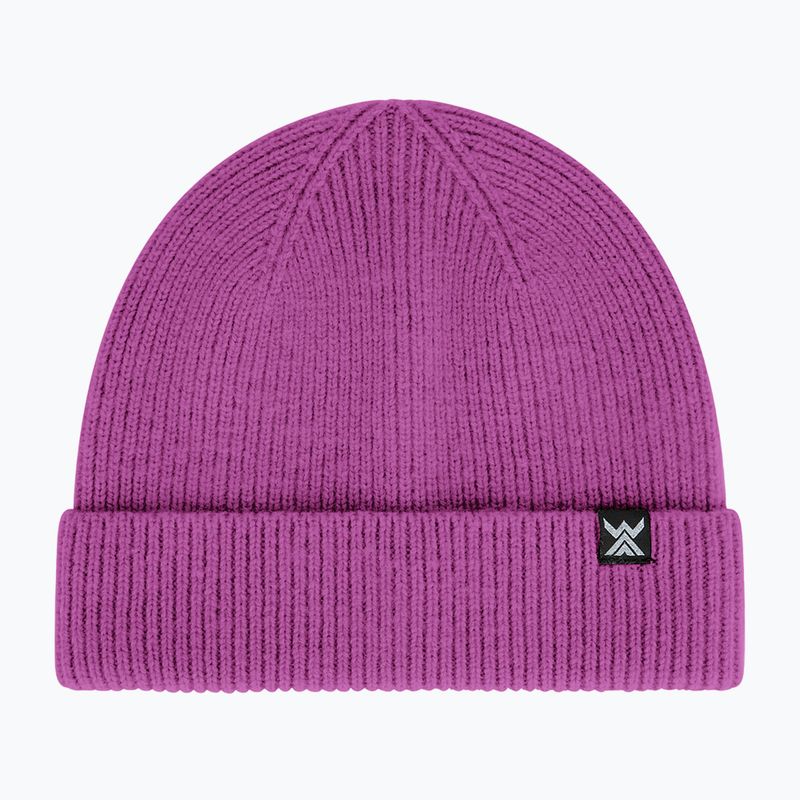 Žieminė kepurė WOOLCANO Merino HAT0440 slyvų spalvos