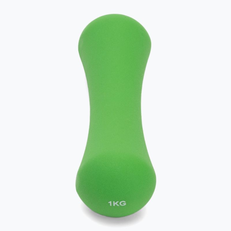 Neopreno hantelis TREXO TX0-B4M008 1 kg žalias 2