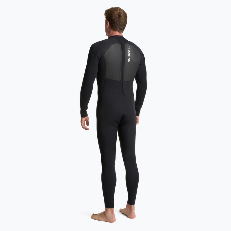 Vyriškas neopreninis kostiumas banglenčių sportui AQUASTIC 4/3 mm WAVEY black 3