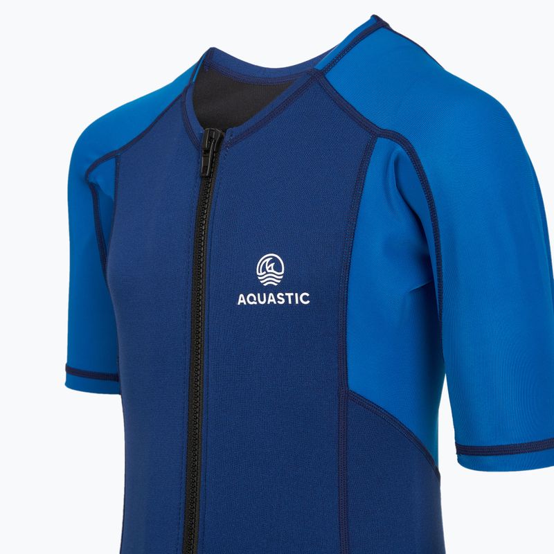 Vaikiškas neopreninis kostiumas AQUASTIC iš neopreno 1.5 mm WAVEY blue 11