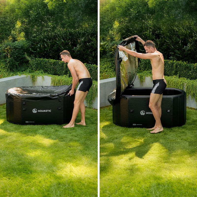 Rinkinys AQUASTIC baseinas 456L su BrrFree agregatu morsavimo black 4