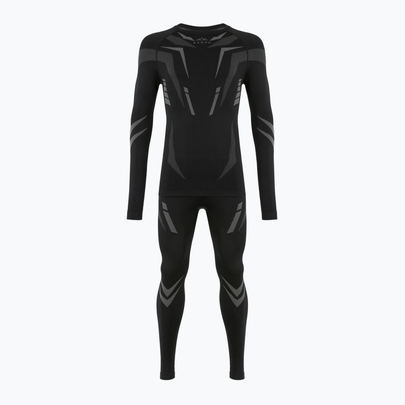 Vyriškų termoaktyvių apatinių komplektas KADVA ALPINESTEP COOLMAX THERMAL PRO DRY be siūlių juodas 10
