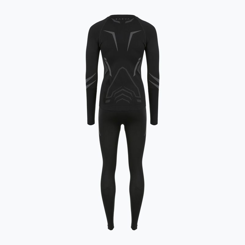Moteriškų termoaktyvių apatinių komplektas KADVA ALPINESTEP COOLMAX THERMAL PRO DRY be siūlių juodas 12