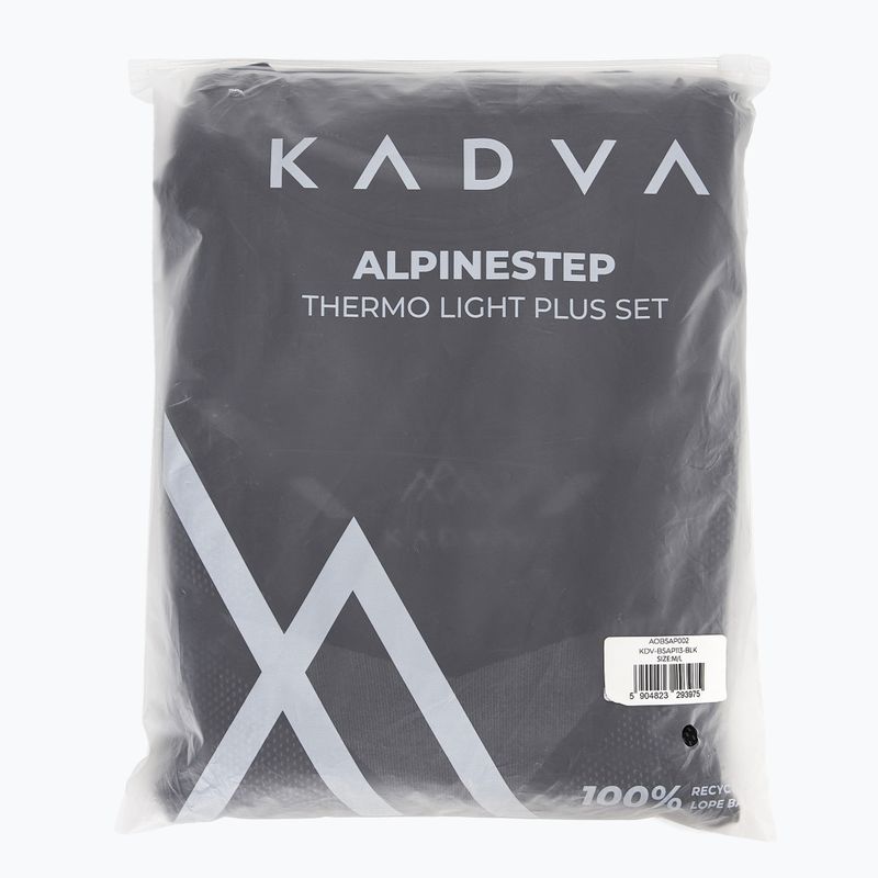 Vyriškų termoaktyvių apatinių komplektas KADVA ALPINESTEP THERMO LIGHT PLUS be siūlių juodos spalvos 10